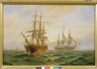 Due navi che passano al tramonto da Claude T. Stanfield Moore